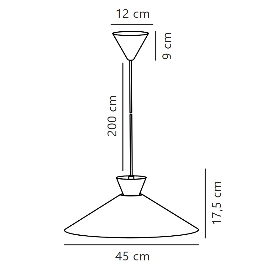 Lustră pe cablu Nordlux DIAL 1xE27/40W/230V d. 45 cm galben