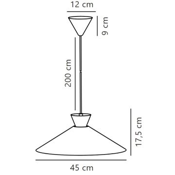 Lustră pe cablu Nordlux DIAL 1xE27/40W/230V d. 45 cm gri