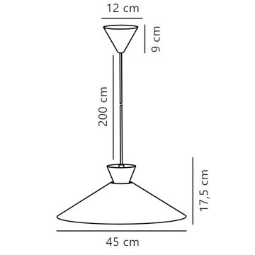 Lustră pe cablu Nordlux DIAL 1xE27/40W/230V d. 45 cm negru