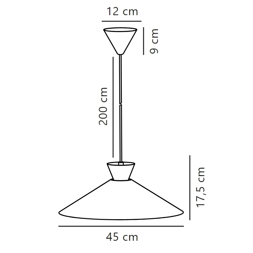 Lustră pe cablu Nordlux DIAL 1xE27/40W/230V d. 45 cm negru