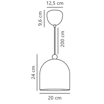 Lustră pe cablu Nordlux GASTON 1xE27/40W/230V roz/alb