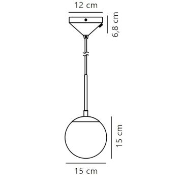 Lustră pe cablu Nordlux GRANT 1xE14/15W/230V d. 15 cm