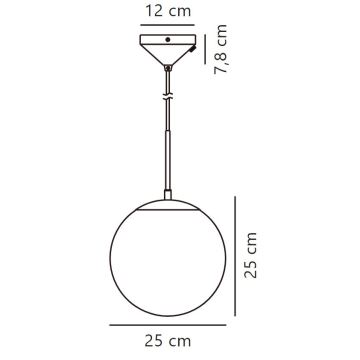 Lustră pe cablu Nordlux GRANT 1xE14/25W/230V d. 25 cm