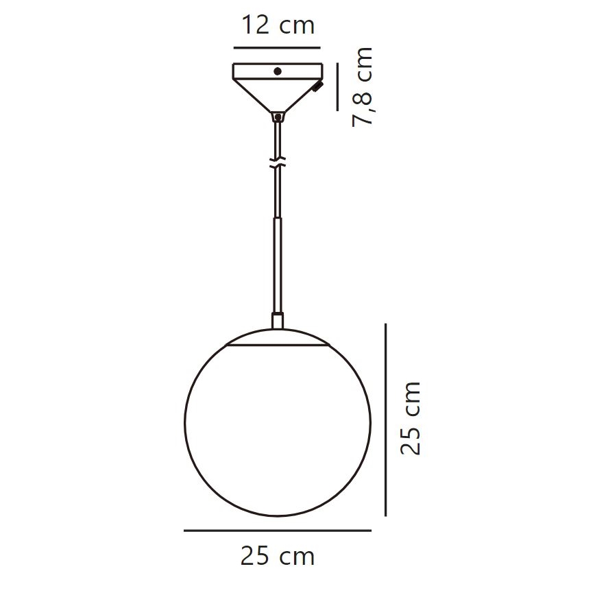 Lustră pe cablu Nordlux GRANT 1xE14/25W/230V d. 25 cm