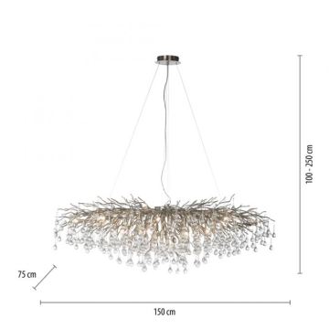 Lustră pe cablu Paul Neuhaus 2031-55 ICICLE 15xG9/40W/230V