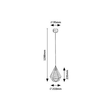 Lustră pe cablu Rabalux 1xE14/40W/230V albastru/auriu