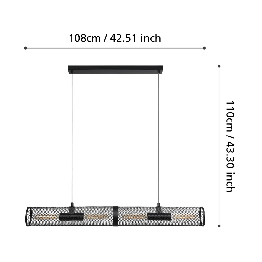 Lustră pe cablu  4xE27/40W/230V Eglo