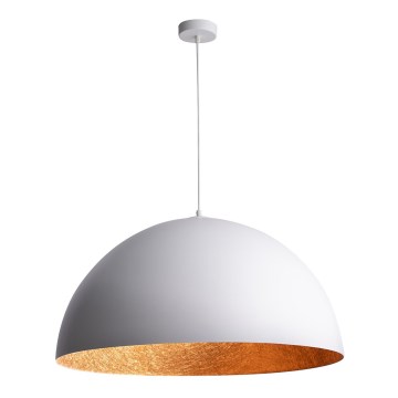 Lustră pe cablu SFERA 1xE27/60W/230V d. 35 cm alb/cupru