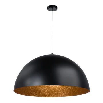 Lustră pe cablu SFERA 1xE27/60W/230V d. 50 cm negru/cupru