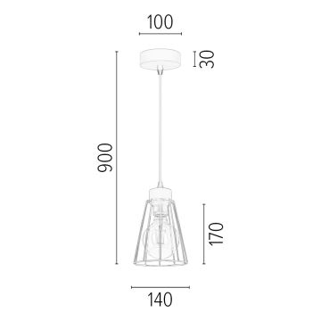 Lustră pe cablu Spot-Light ORAZIO 1xE27/60W/230V stejar