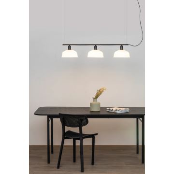 Lustră pe cablu TATAWIN 3xE27/15W/230V negru FARO 20338-119