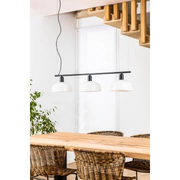 Lustră pe cablu TATAWIN 3xE27/15W/230V negru FARO 20338-119