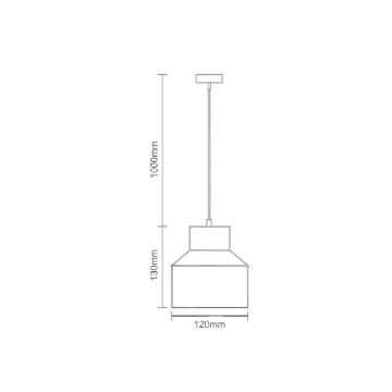 Lustră pe cablu TERRAZZO 1xE27/60W/230V d. 12 cm crem