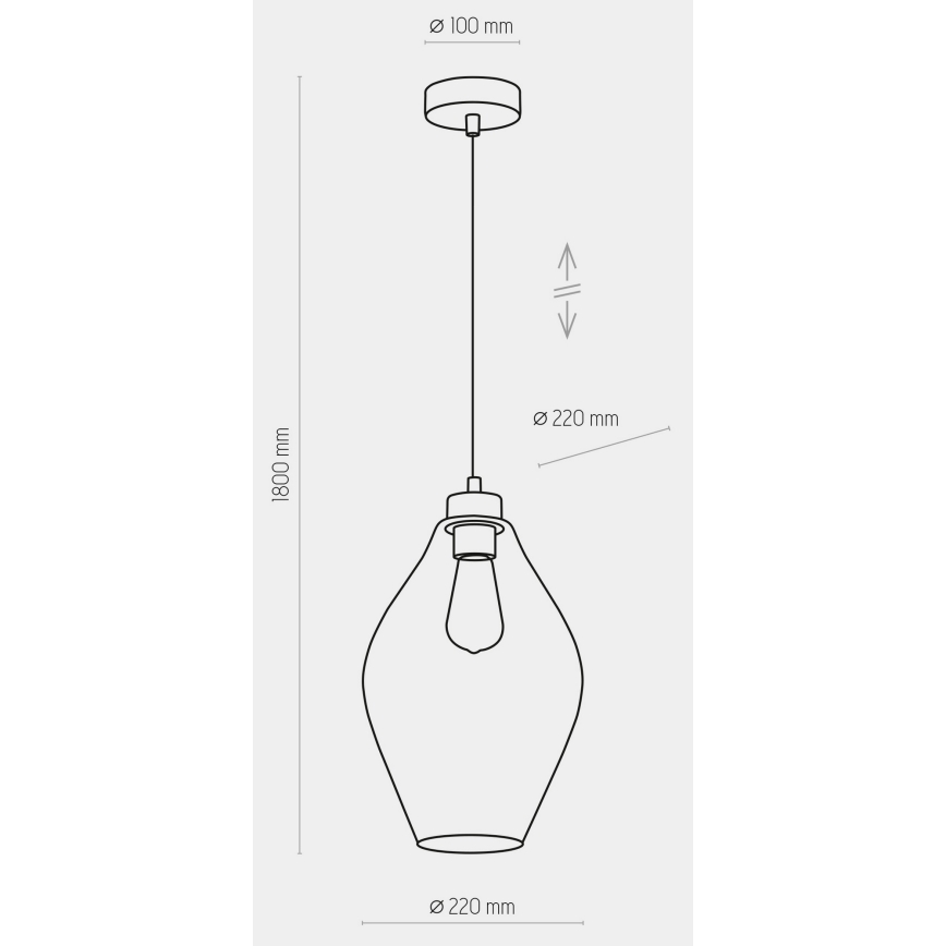 Lustră pe cablu TULON 1xE27/60W/230V