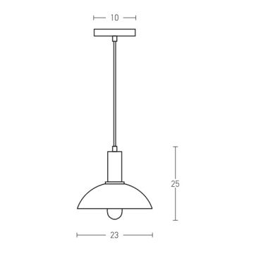 Lustră pe cablu Zambelis 180052 1xE27/40W/230V negru