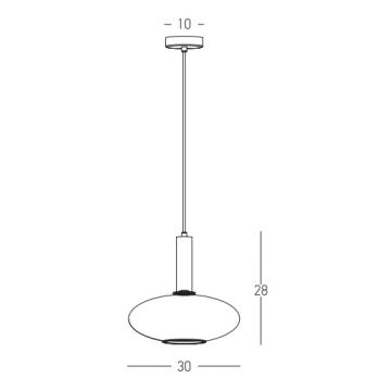 Lustră pe cablu Zambelis 22072 1xE27/40W/230V d. 30 cm auriu