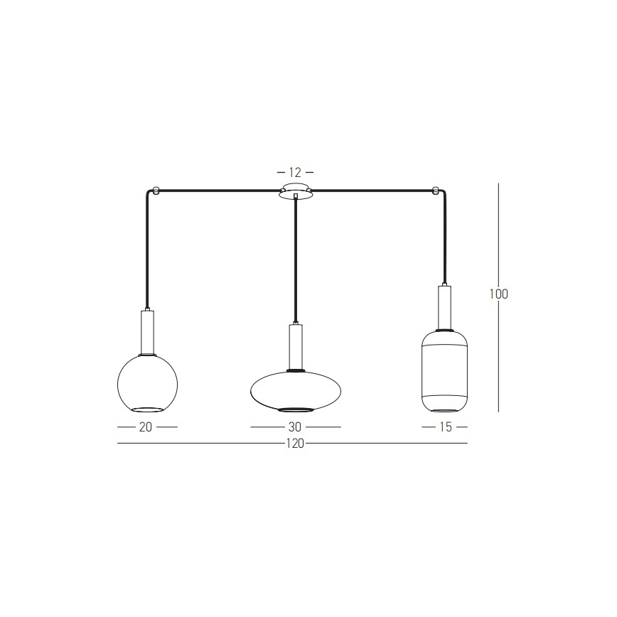 Lustră pe cablu Zambelis 22151 3xE27/40W/230V auriu