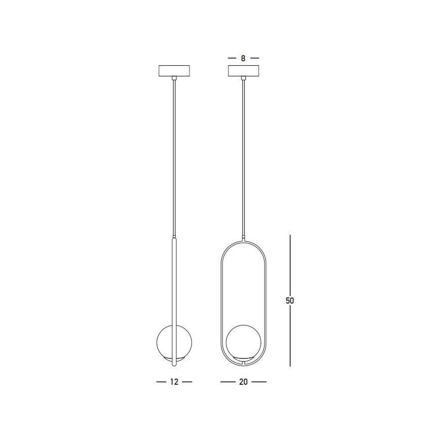 Lustră pe cablu Zambelis 23135 1xG9/7W/230V 12x20 cm auriu