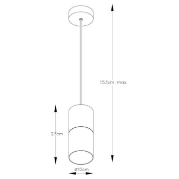 Lustră pe cablu ZINO 1xE27/60W/230V neagră Lucide 74410/01/97