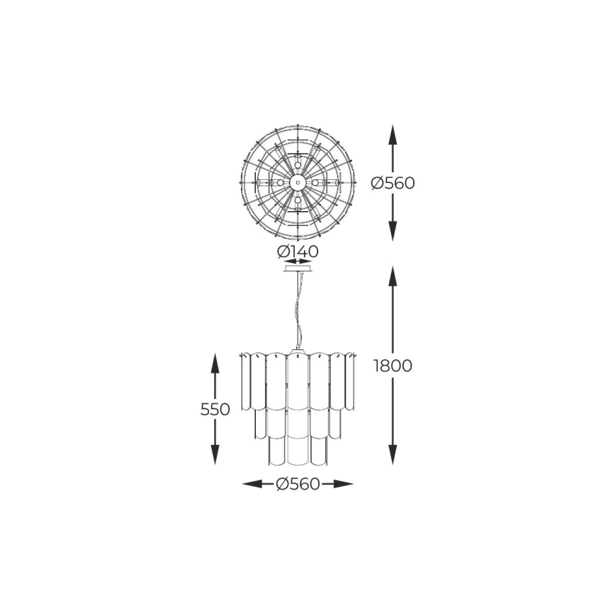 Lustră pe cablu Zuma Line 1xE14/40W/230V negru