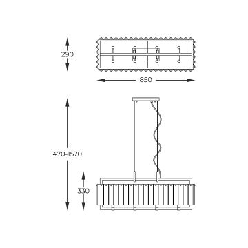 Lustră pe cablu Zuma Line 8xG9/42W/230V auriu