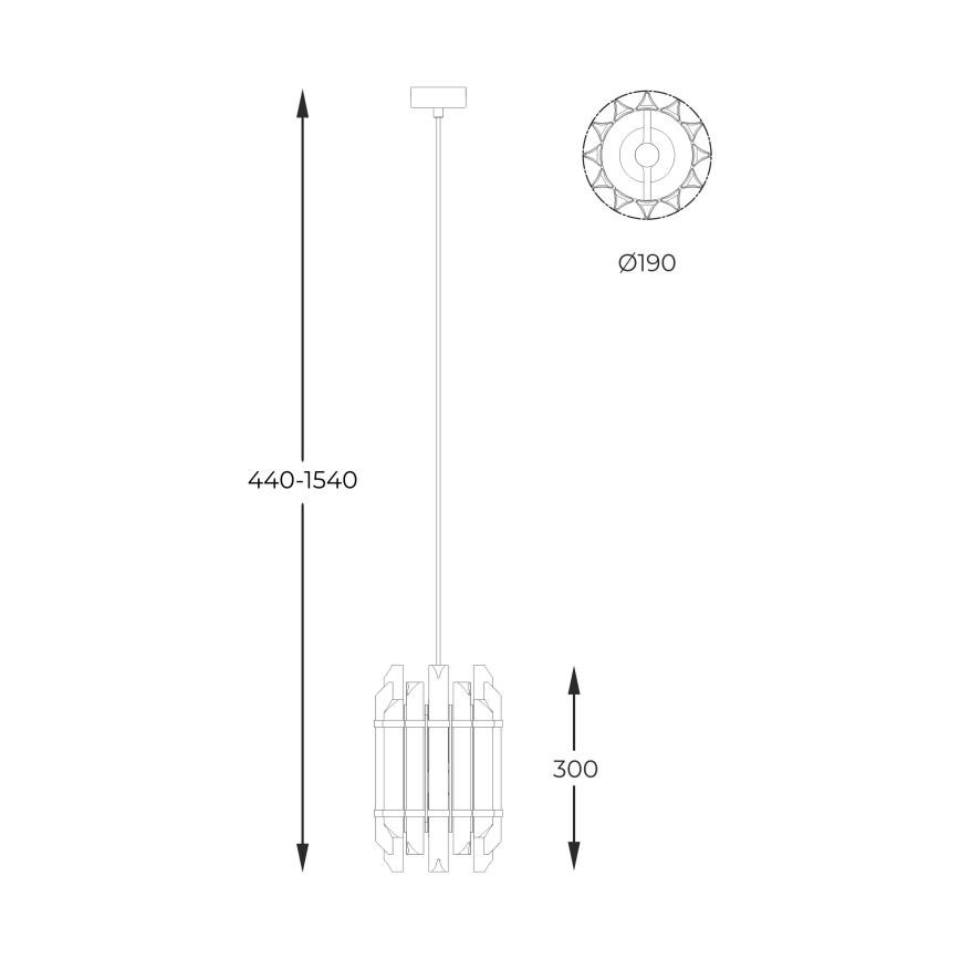 Lustră pe cablu Zuma Line ALEXANDRIA 1xE14/40W/230V auriu