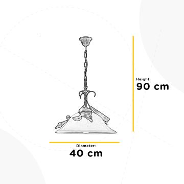 Lustră pe lanț LUCREZIA 1xE27/22W/230V crem ONLI