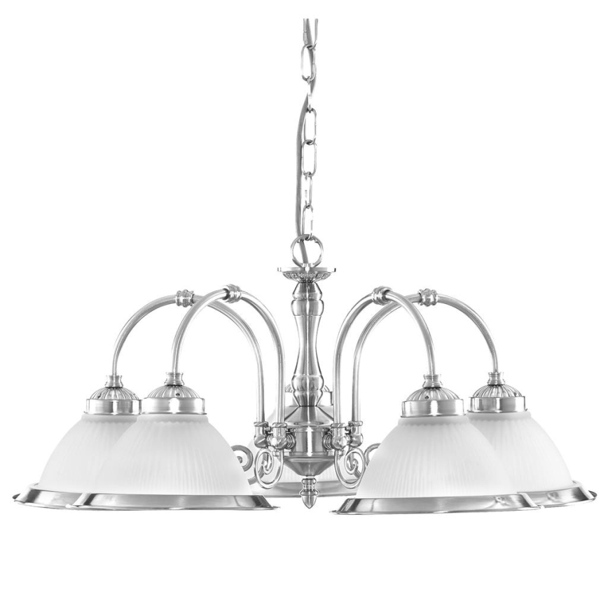 Lustră pe lanț Searchlight AMERICAN DINER 5xE14/60W/230V crom