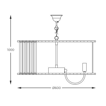 Lustră pe lanț Zuma Line 10xE14/40W/230V auriu