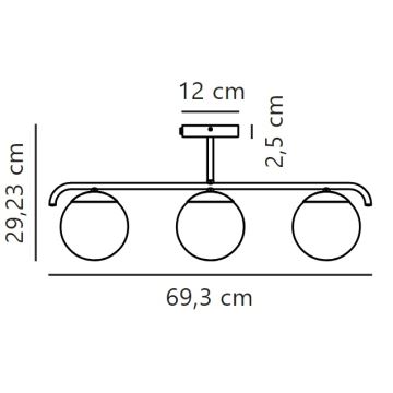 Lustră pe tijă Nordlux GRANT 3xE14/25W/230V auriu