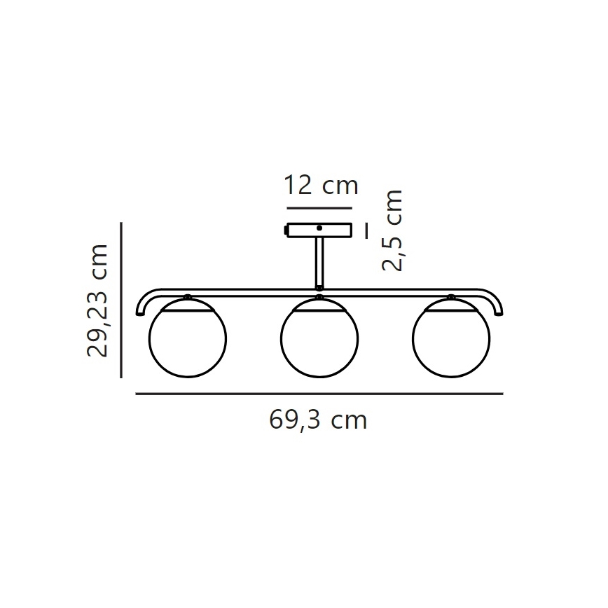 Lustră pe tijă Nordlux GRANT 3xE14/25W/230V auriu