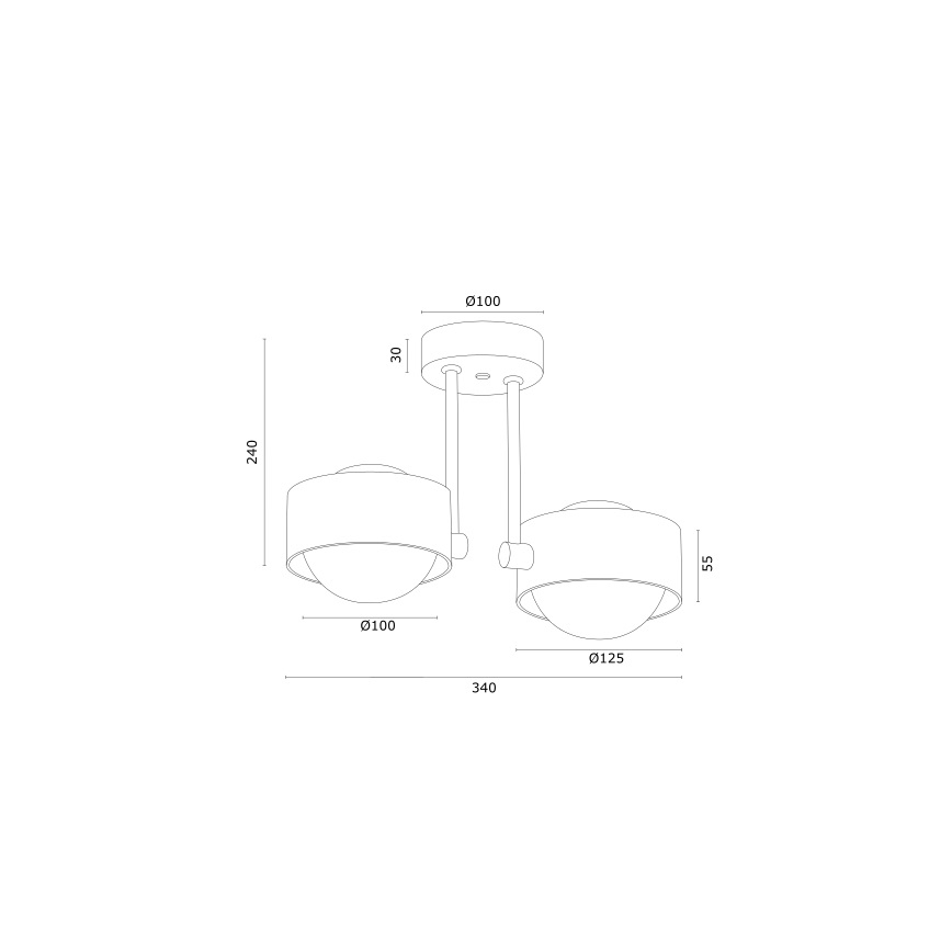 Lustră pe tijă pentru baie Argon 7215 MASSIMO PLUS 2xG9/6W/230V IP44 auriu