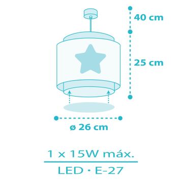 Lustră pentru copii BABY DREAMS 1xE27/15W/230V albastru Dalber 76012T