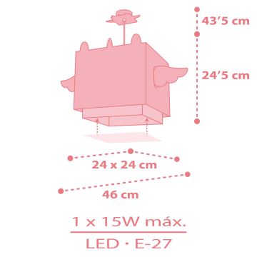 Lustră pentru copii LITTLE UNICORN 1xE27/15W/230V Dalber 64592