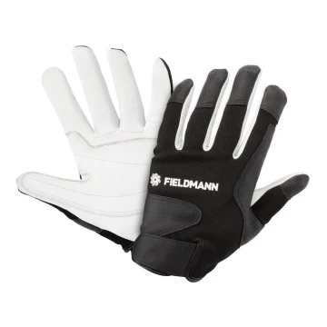 Mănuși de lucru negre/albe Fieldmann