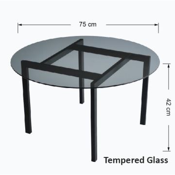 Măsuță de cafea BALANCE 42x75 cm negru