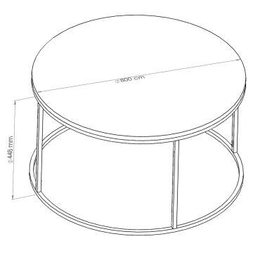 Măsuță de cafea STARTIS 60x45 cm negru