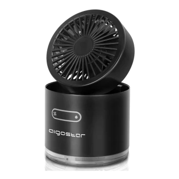 Miniventilator de masă fără fir cu umidificator 10W/5V negru Aigostar