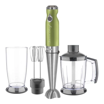 Mixer vertical 4 în 1 1200W/230V oțel inoxidabil/verde Sencor