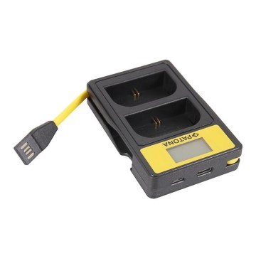 PATONA - Încărcător Dual Nikon EN-EL14 cu LCD, USB