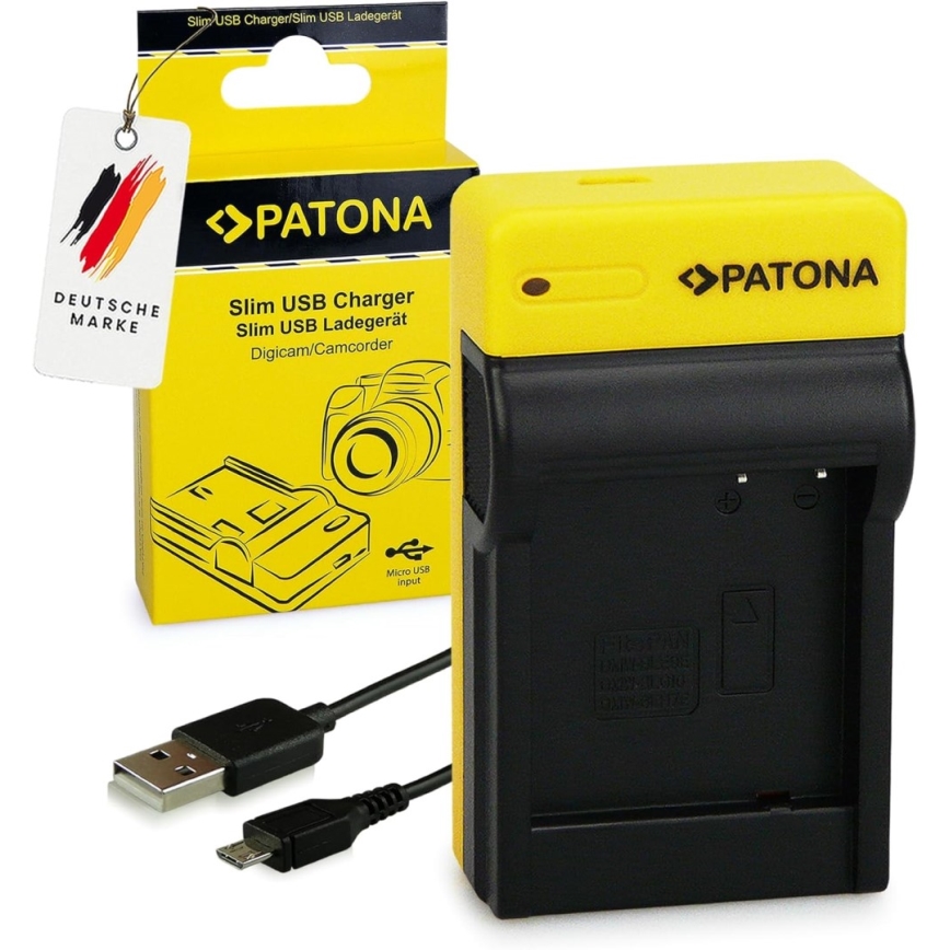 PATONA - Încărcător Foto Panasonic DMW-BLG10E subțire, USB