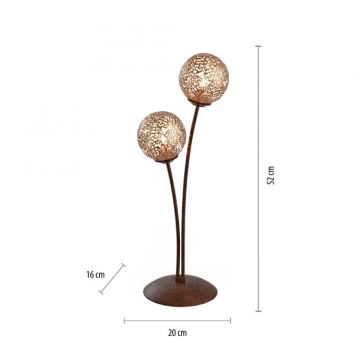 Paul Neuhaus 4032-48 - Lampă de masă GRETA 2xG9/40W/230V