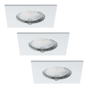 Paulmann 92760 - SET 3xLED/6,8W IP44 Lampă încastrată baie COIN 230V