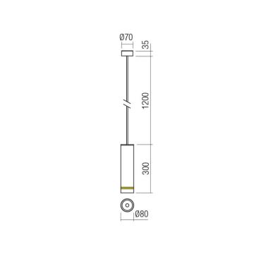 Pendul LED de exterior KLOU LED/9W/230V IP54 antracit Redo 90514