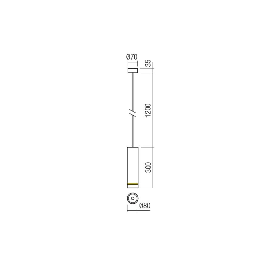 Pendul LED de exterior KLOU LED/9W/230V IP54 maro Redo 90515