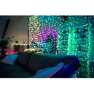 Perdea LED RGB de Crăciun de exterior 210xLED 2 m IP44 Wi-Fi Twinkly TWW210SPP-TEU