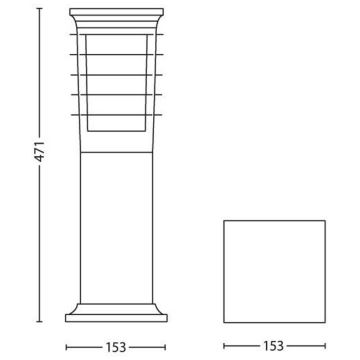 Philips 15282/54/PN - LED Lampă exterior MYGARDEN PATIO 1xE27/60W/230V IP44