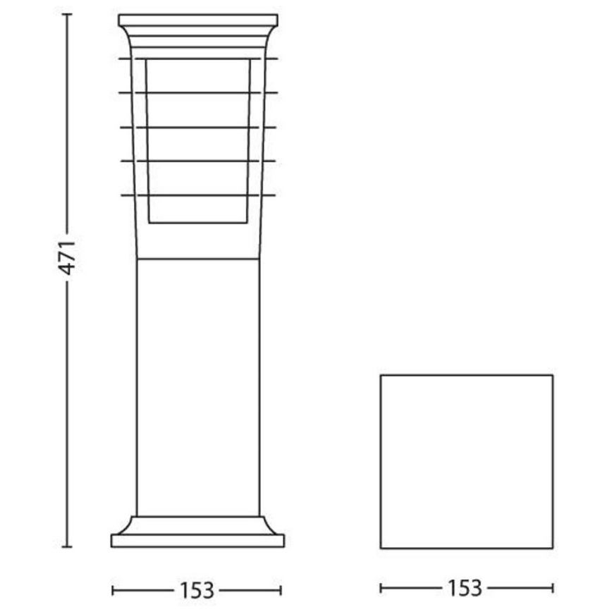 Philips 15282/54/PN - LED Lampă exterior MYGARDEN PATIO 1xE27/60W/230V IP44