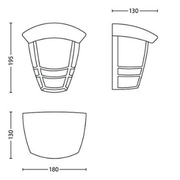 Philips - Aplica perete exterior E27/60W/230V