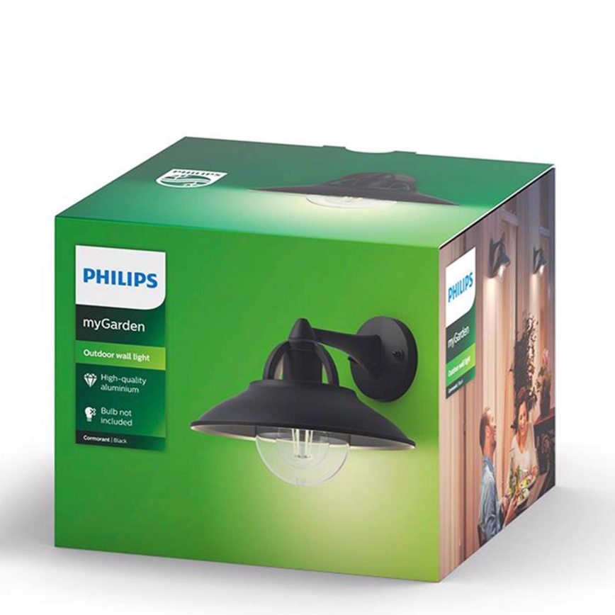 Philips 17381/30/PN - Aplică perete exterior COMORANT 1xE27/42W/230V IP44
